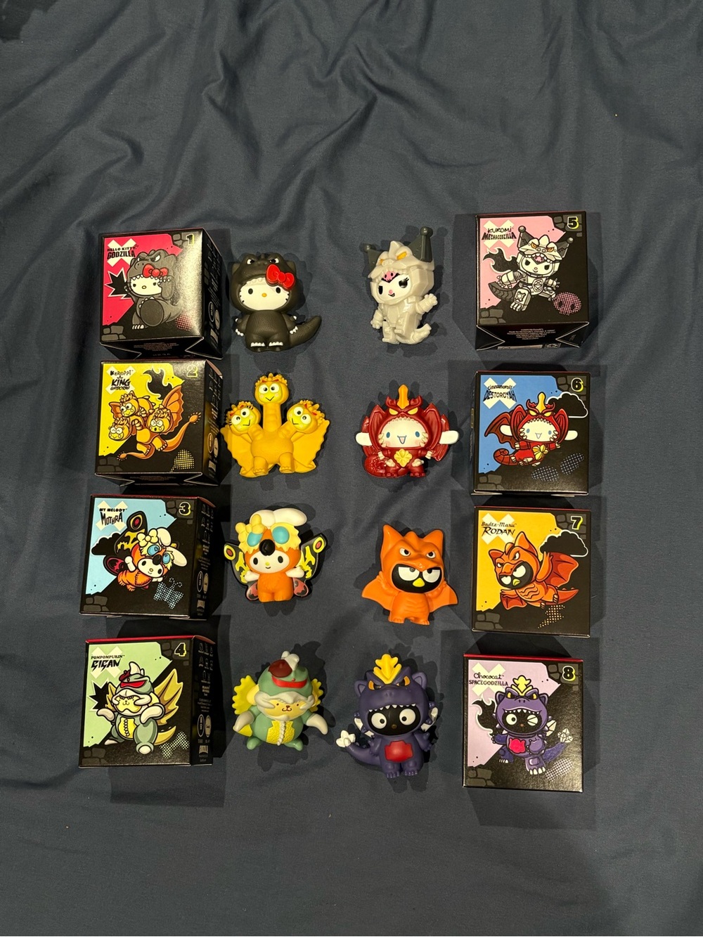 2026 McDonald’s Hello Kitty X Godzilla complete set of 8 Toys